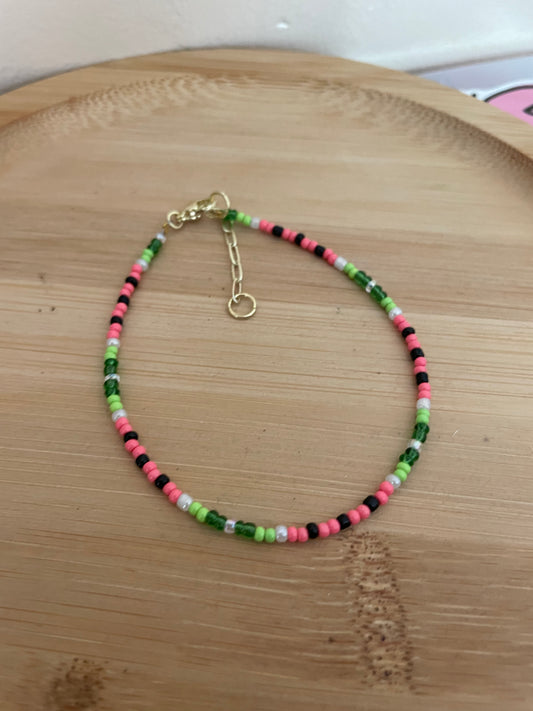 Watermelon anklet