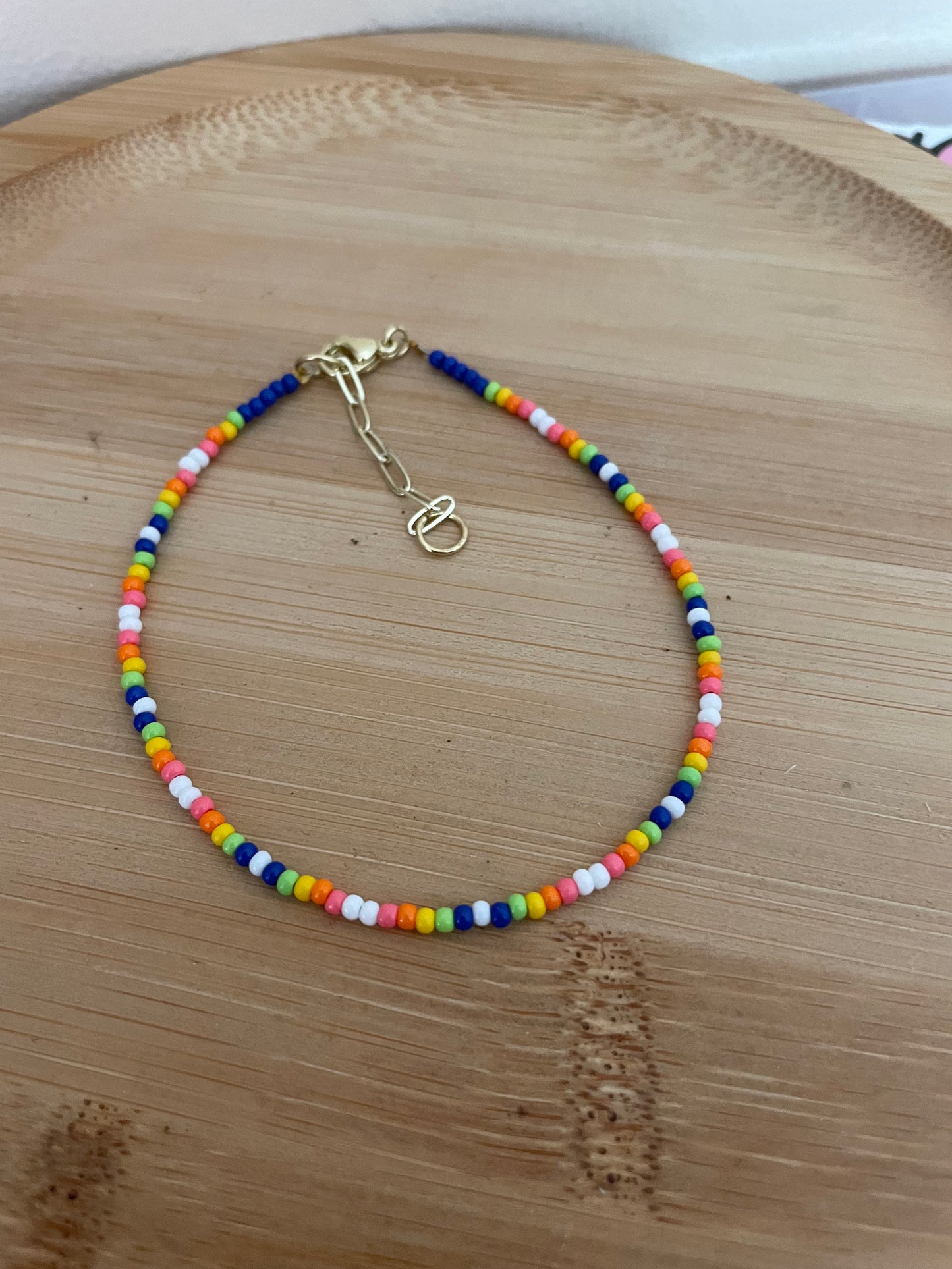 Rainbow anklet