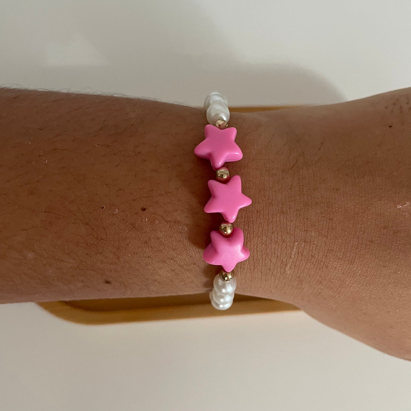 Pink star bracelet