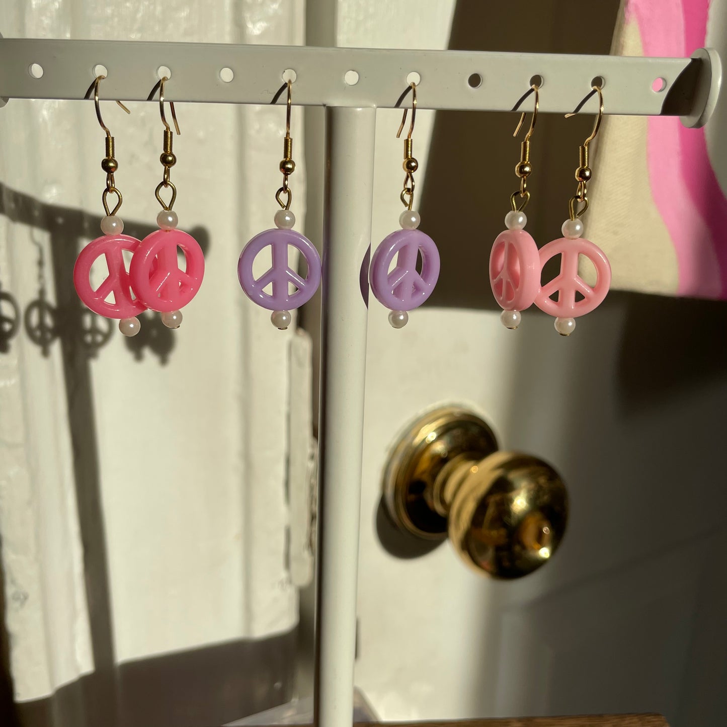 Peace sign earrings