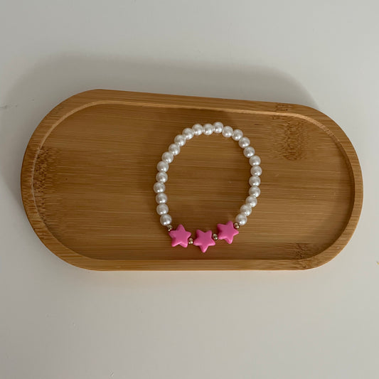 Pink star bracelet