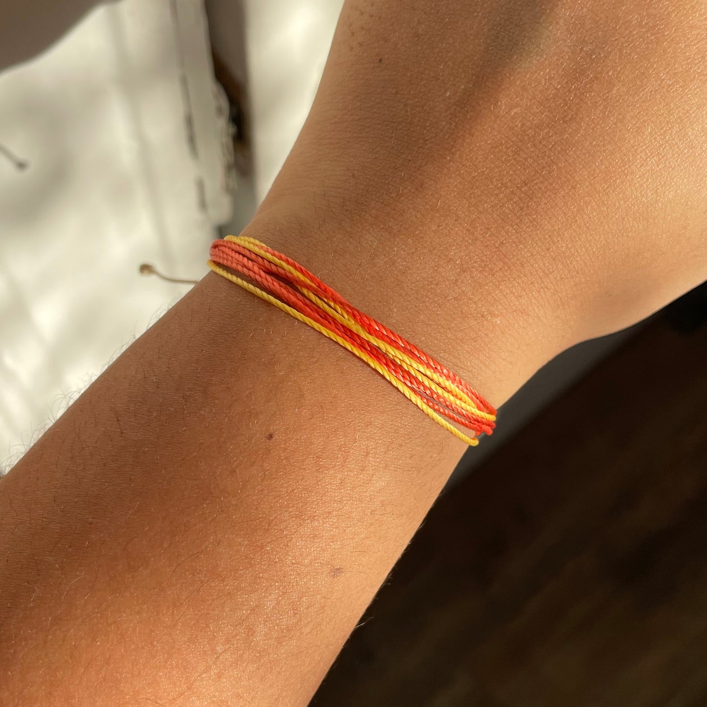 Sumer sunset wax string bracelet