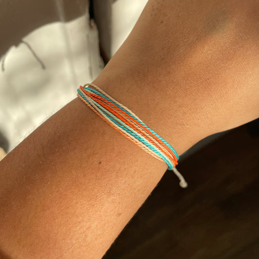 Sandy beach wax string bracelet